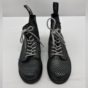 DR. MARTENS AIRWAIR YOUTH 1460 SUEDE METALLIC STAR BOOTS